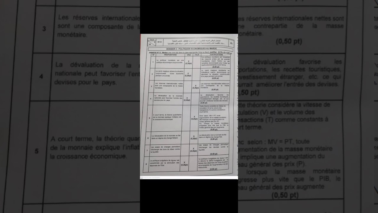 Correction national 2020 économie générale SE. PARTIE 4