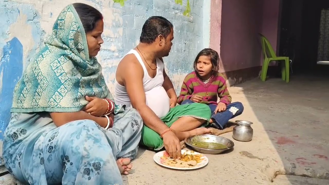 मकई के रोटी बथुआ दाल देहाती भोजन #tarenending #maithili #reels
