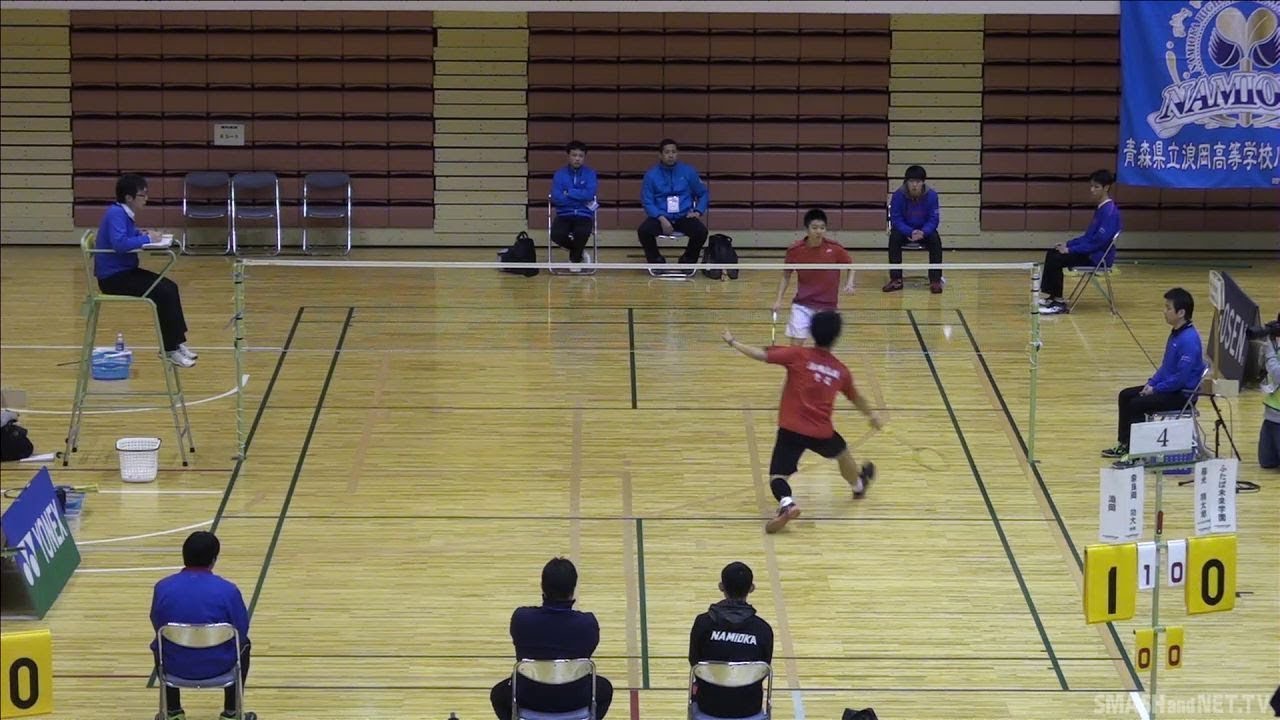 稲光 翔太郎（ふたば未来学園・福島）vs 奈良岡 功大（浪岡・青森）【高校選抜バド2019】BS準決勝