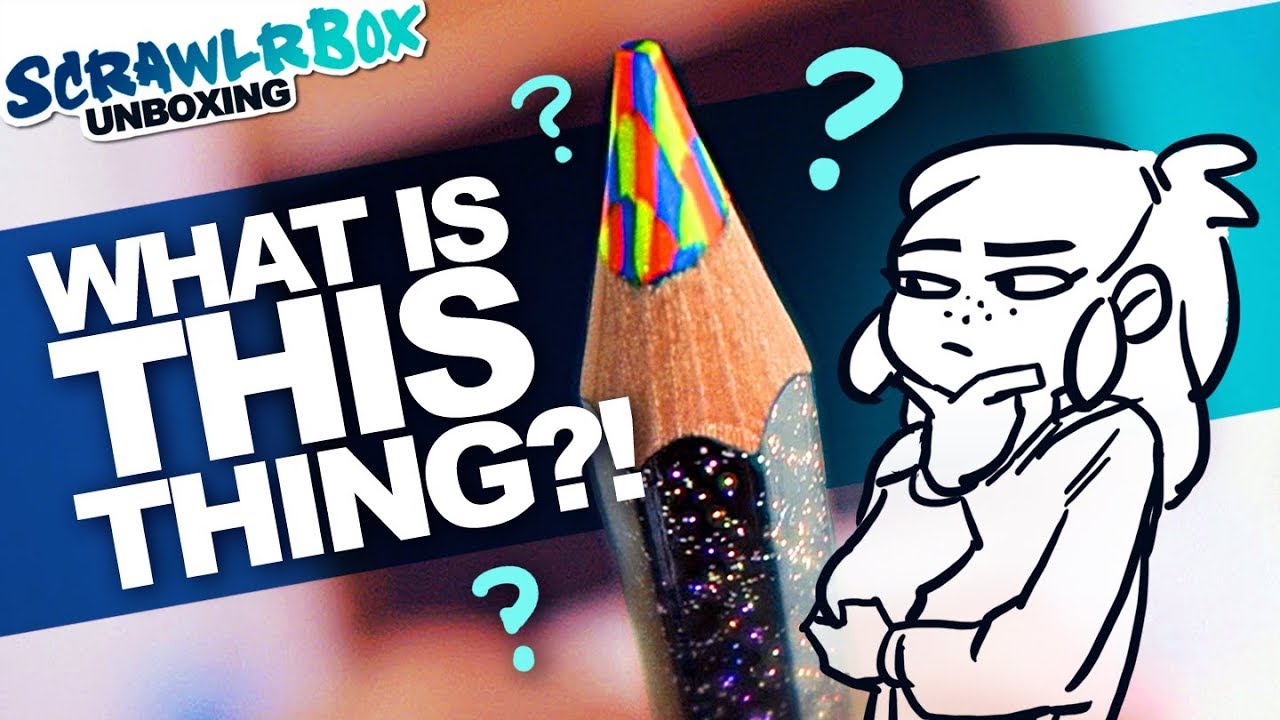 WEIRDEST PENCIL EVER?! | Mystery Art Box | Scrawlrbox Unboxing | Metallic Brush Pens