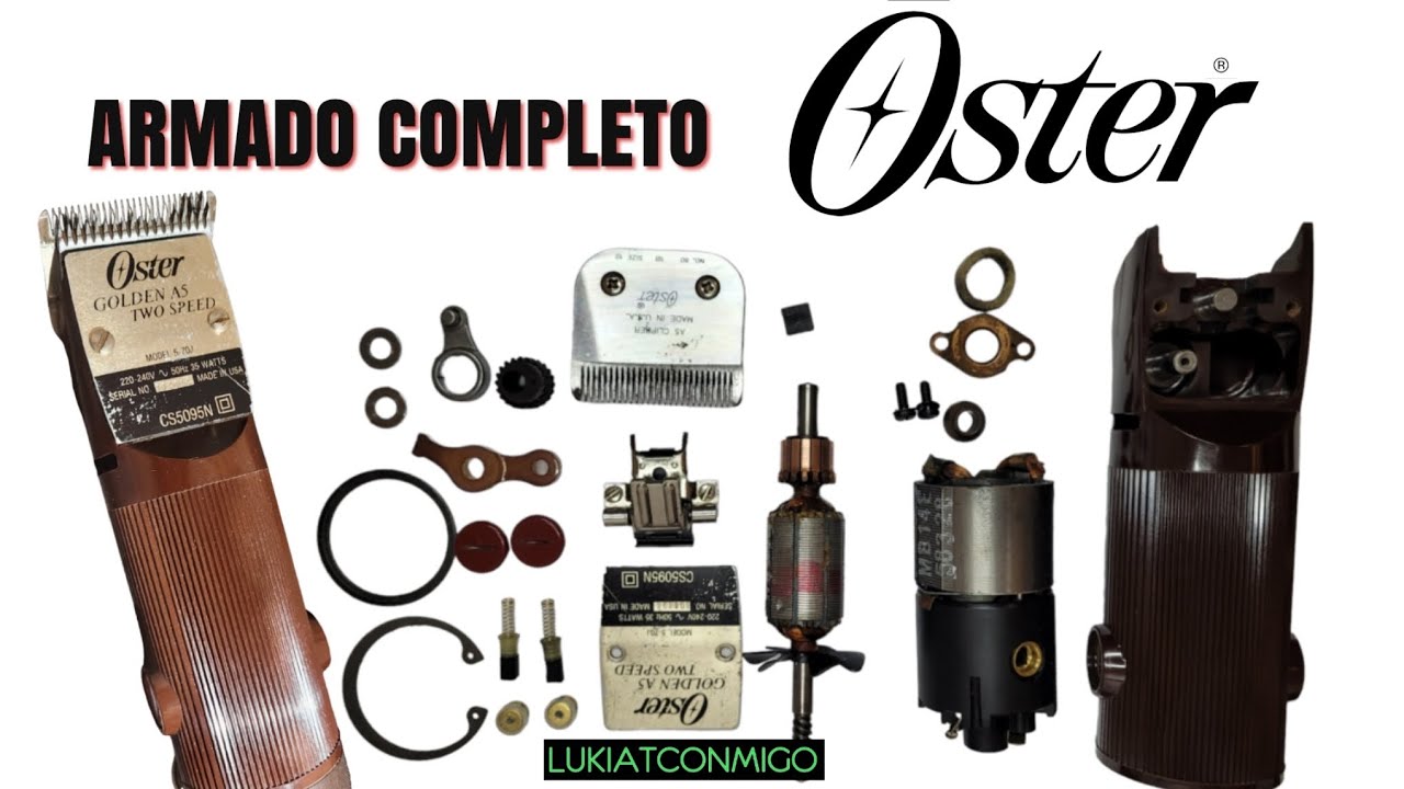 Como arreglar maquina Oster cambio de carcasa para A5, titan, 97, golden y classic 76 compatible.