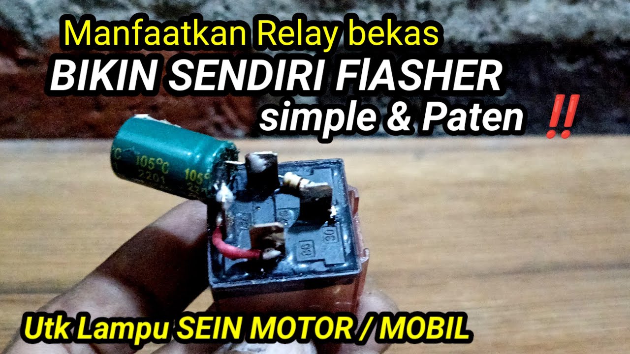 MUDAH ‼️BIKIN SENDIRI RELAY FLASHER UNTUK LAMPU SEIN MOTOR/MOBIL‼️ isi dalamnya cuma kayak Gini ❓