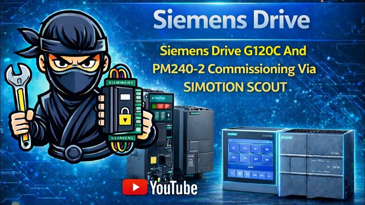 Siemens G120C And PM240-2 commissioning Via Siomotion Scout Software 
