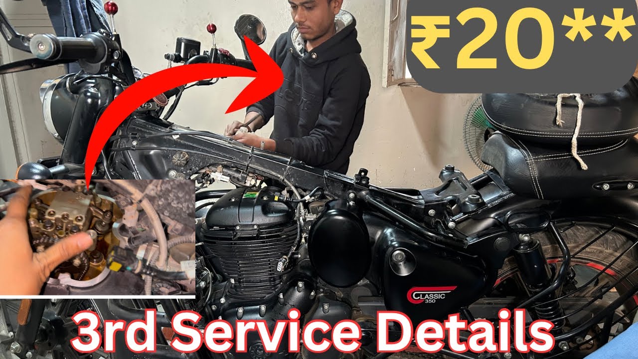 Royal Enfield Classic 350 ,3rd Service Cost & Details #service #automobile