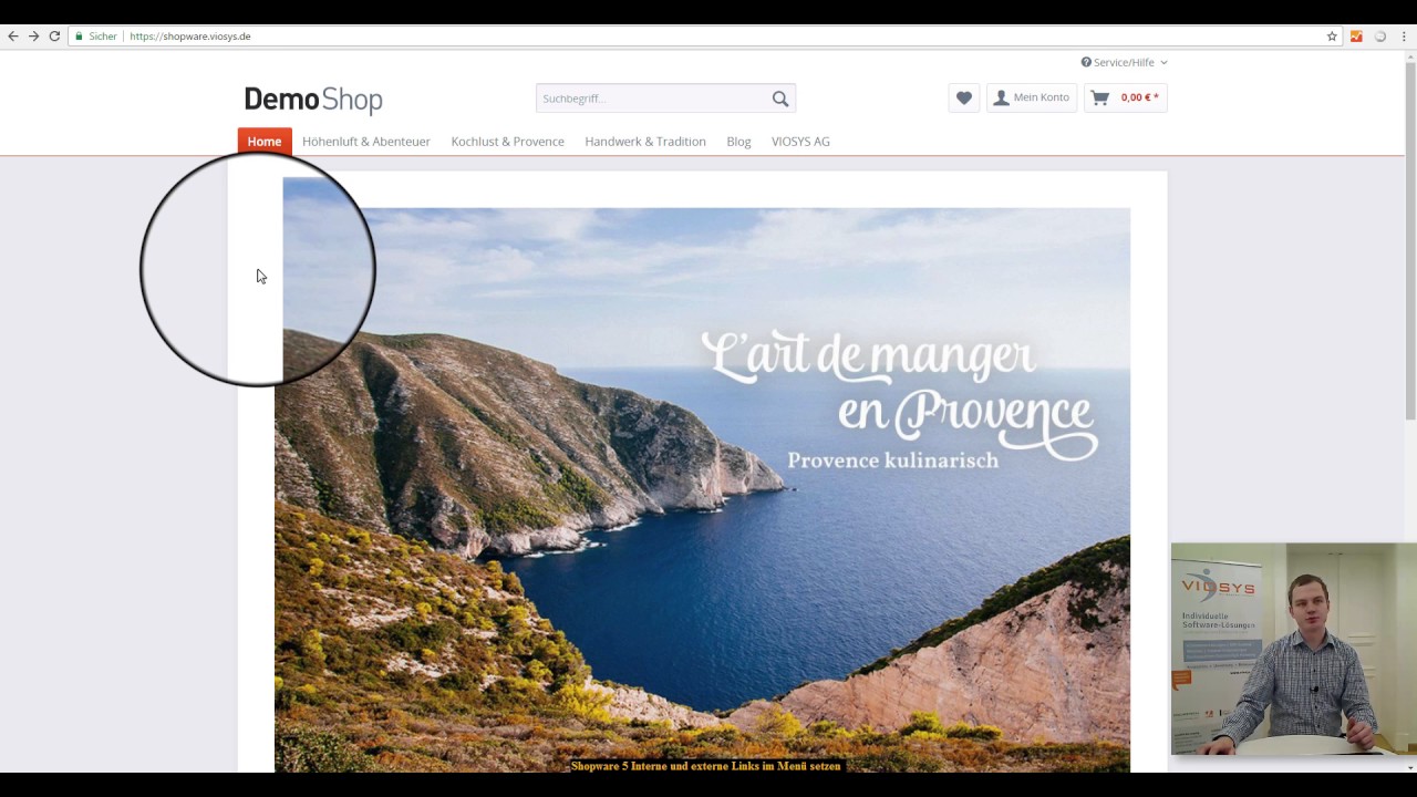 Tutorial Shopware 5: Interne und externe Links im Men&uuml; setzen