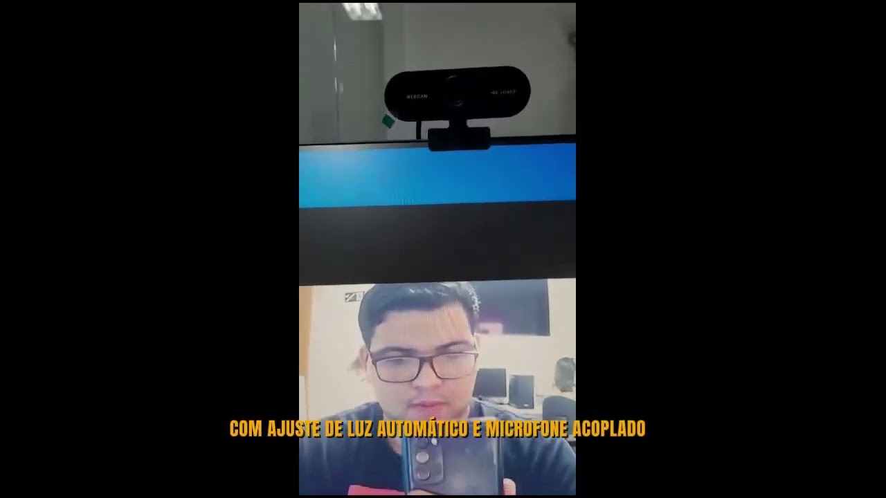 Webcam Full HD 1080p C&acirc;mera Usb 2.0 Alta Resolu&ccedil;&atilde;o V&iacute;deo Aula Stream Lives