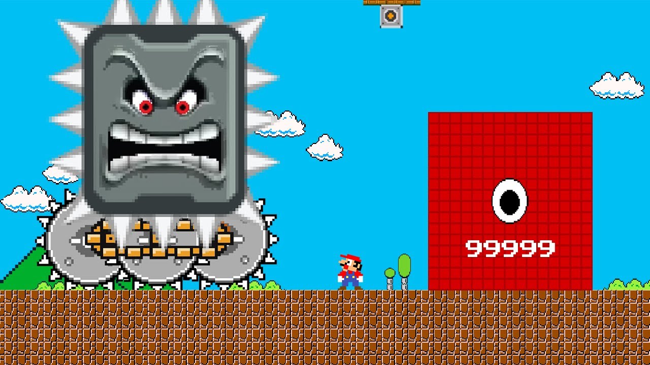 Mario build 9999 Numberblocks vs Mega Grrrol Calamity - Redbox Mario Level Up