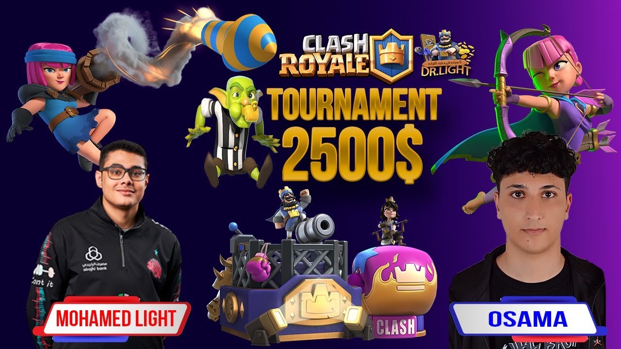 Mohamed light vs osama   Clash Royale Tournament 2500$ Who will take third place and win $250 or750$