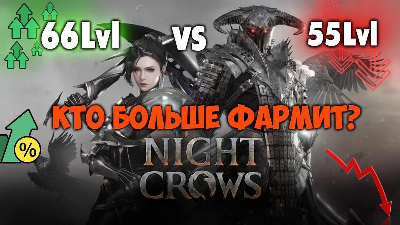 NIGHT CROWS | ВАЖЕН ЛИ УРОВЕНЬ ПЕРСОНАЖА ДЛЯ ФАРМА!? ГАЙД НА ТВИНА Ч.2
