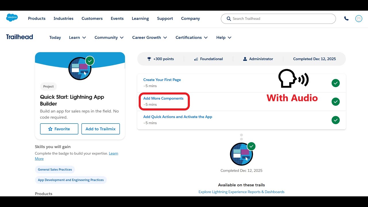 Добавить дополнительные компоненты | Быстрый старт: Lightning App Builder | Trailhead | Salesforc...