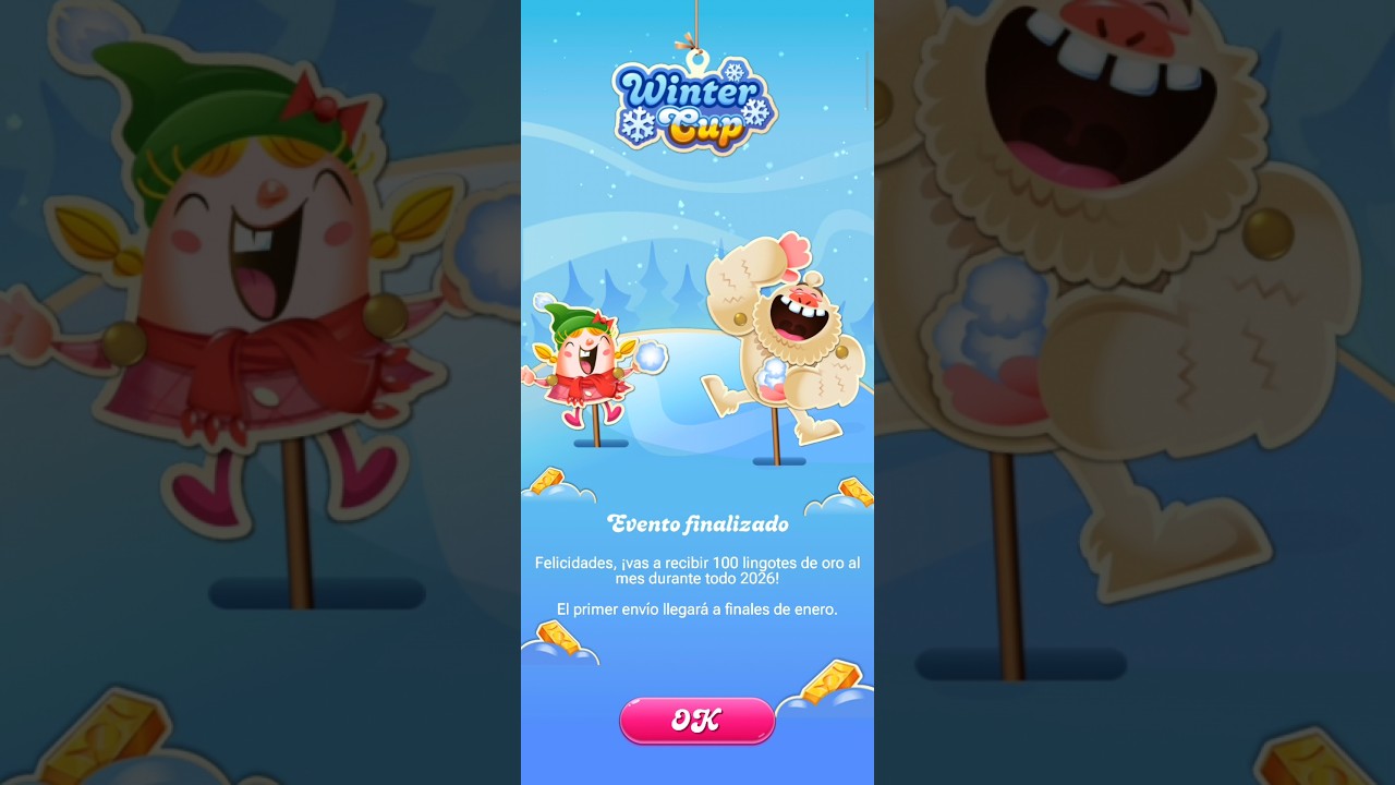1200 Free Gold Bars with the Candy Crush Saga Winter Cup