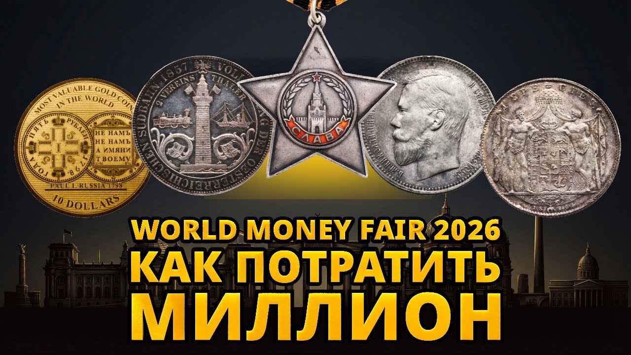 Как потратить миллион!? Обзор выставки World Money Fair 2026 в Берлине! Монеты и награды! Конкурс!