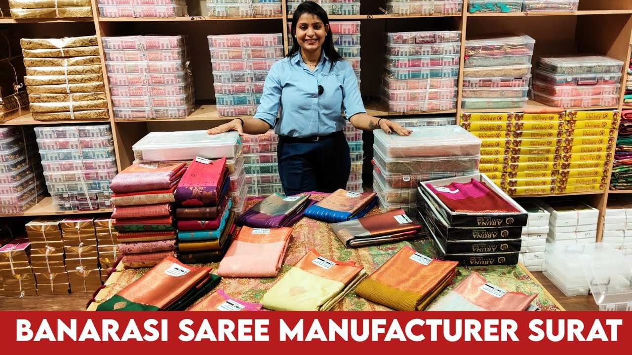 Silk saree collection in Surat Aruna Textile Hub Biggest Manufacturing Company in India
