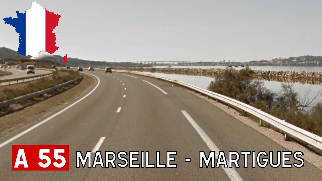 France (F): A55 Marseille - Martigues (feat. Vehicule et Transport)