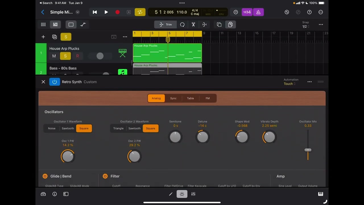 Logic Pro for iPad -  Automation