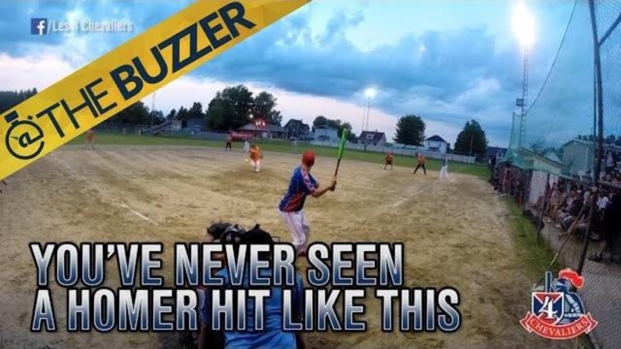 Softball player hits crazy backwards home run