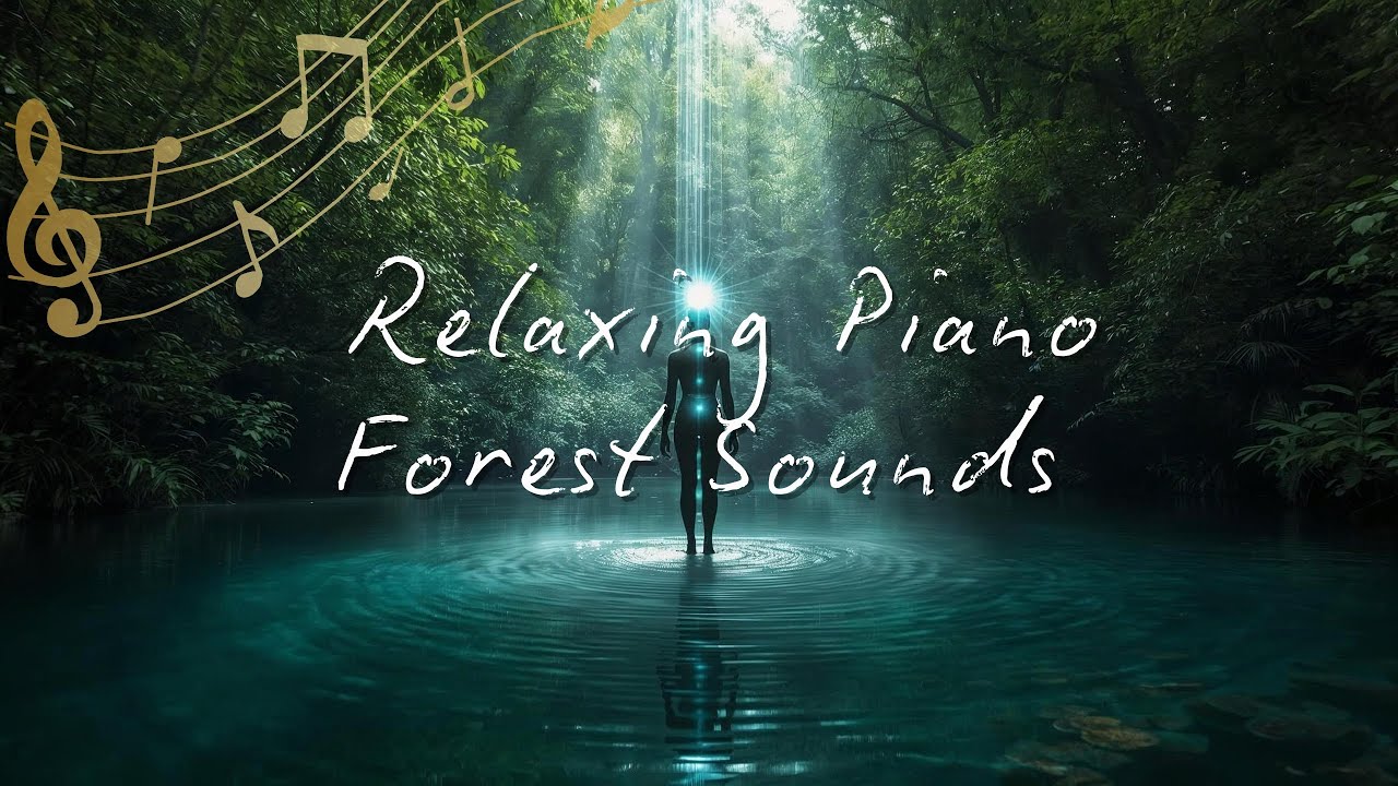 2 Hours of Relaxing Piano & Forest Sounds, Calm White Noise for Sleep, Study, Relaxation