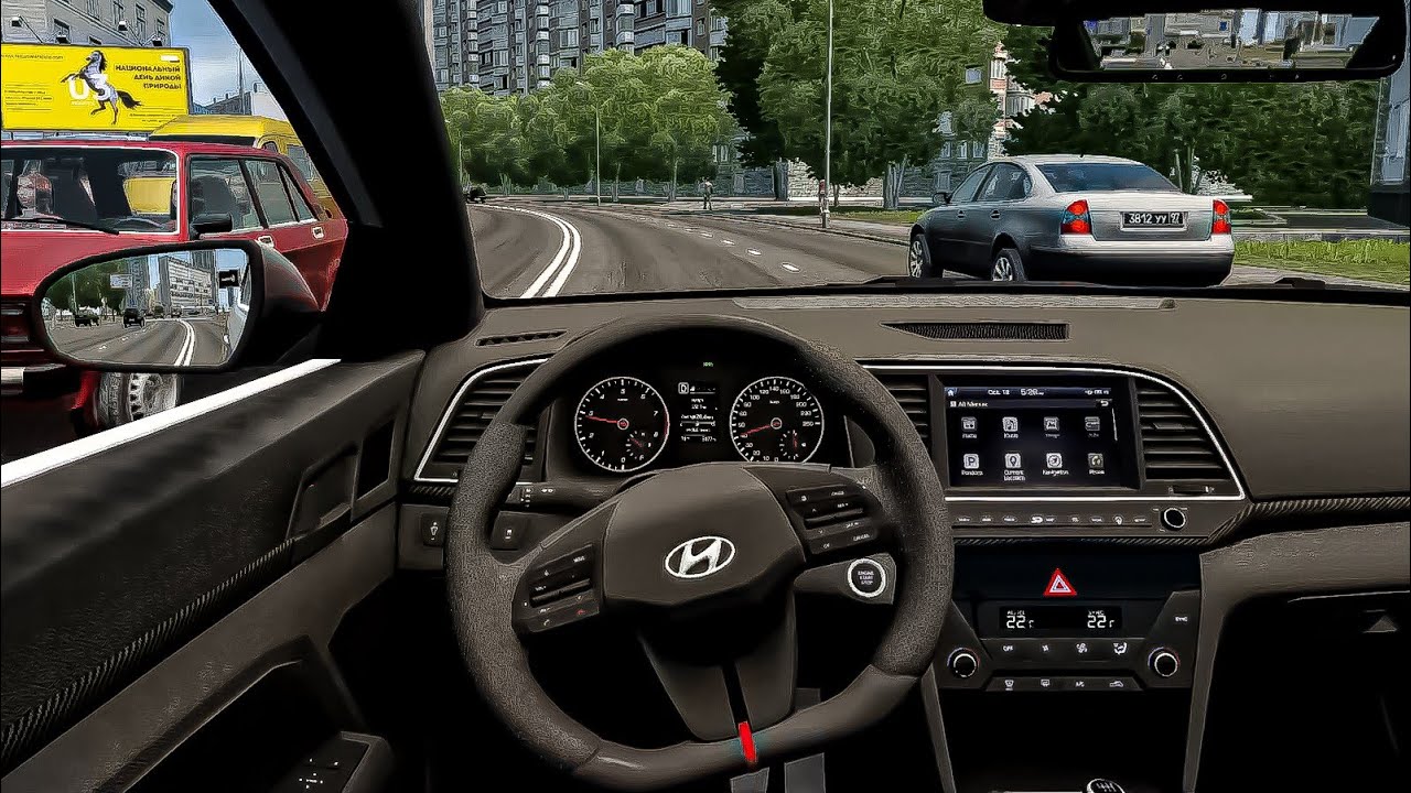 City Car Driving - Hyundai Elantra [Steering Wheel Gameplay]