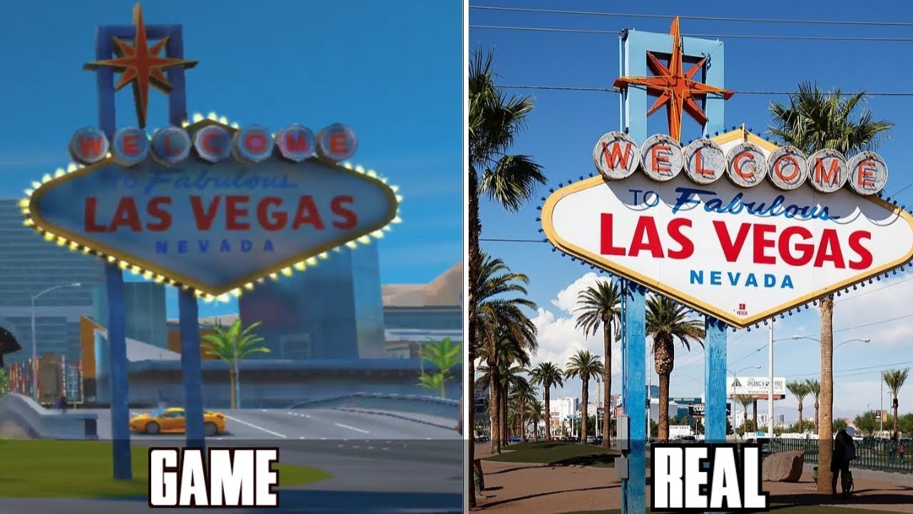 Gangstar Vegas Vs Real Life Locations | Gangstar vegas!!