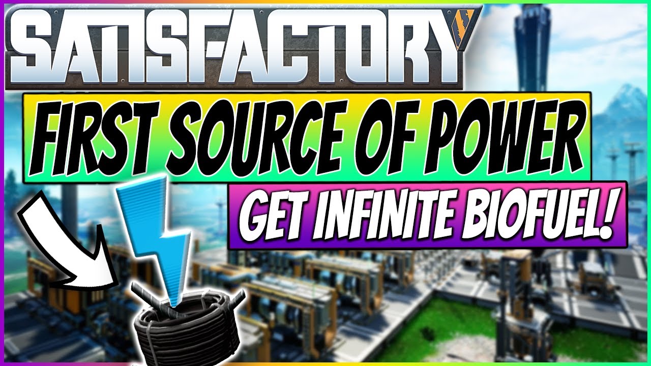 EARLY GAME BIOFUEL POWER GUIDE  | Easy Automated Electricity Biomass Setup | Satisfactory Gameplay