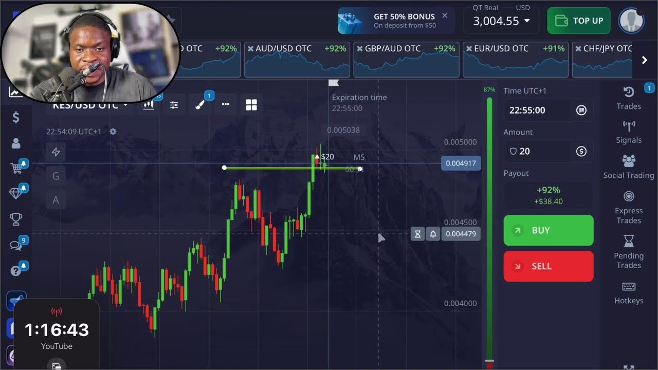 #shorts LIVE BINARY OPTION TRADING #bitcoin #live #trading