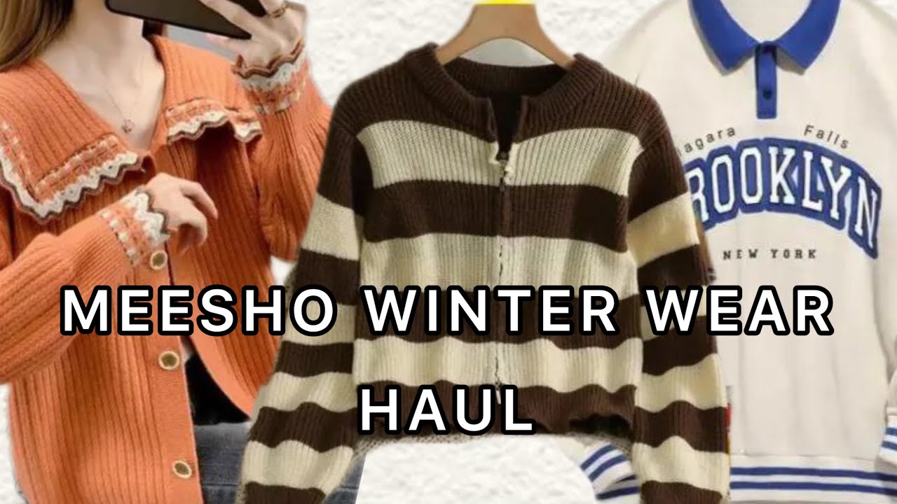 Huge Meesho Korean style winter wear haul • Hoodie •cardigan• Sweatshirt & top • Meesho sale haul 
