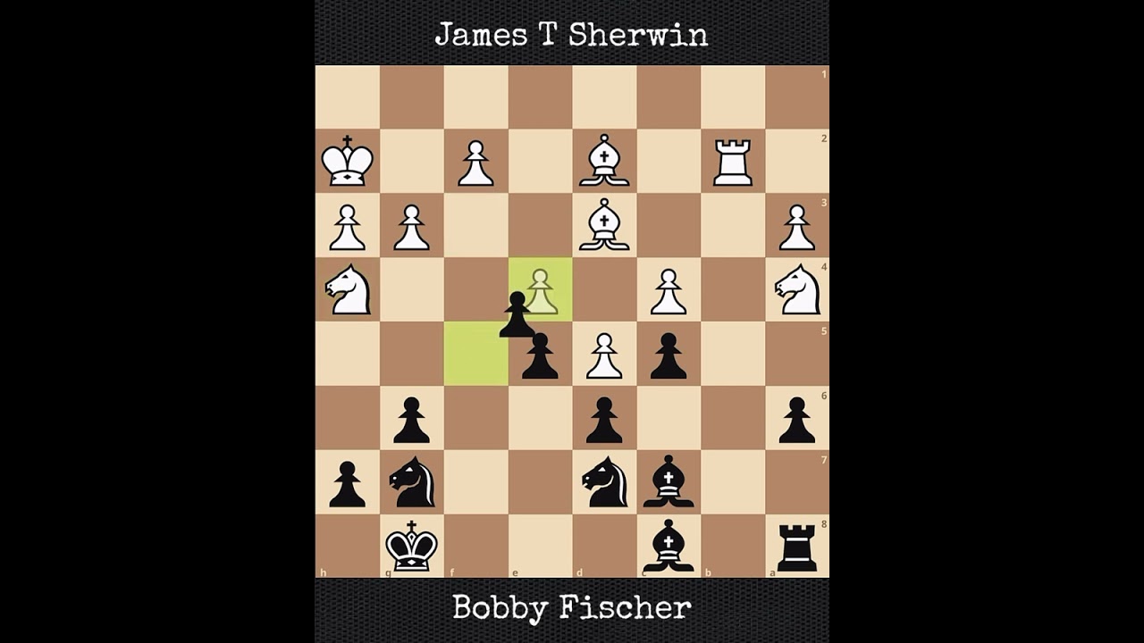 James T Sherwin vs Bobby Fischer | USA Championship (1966)