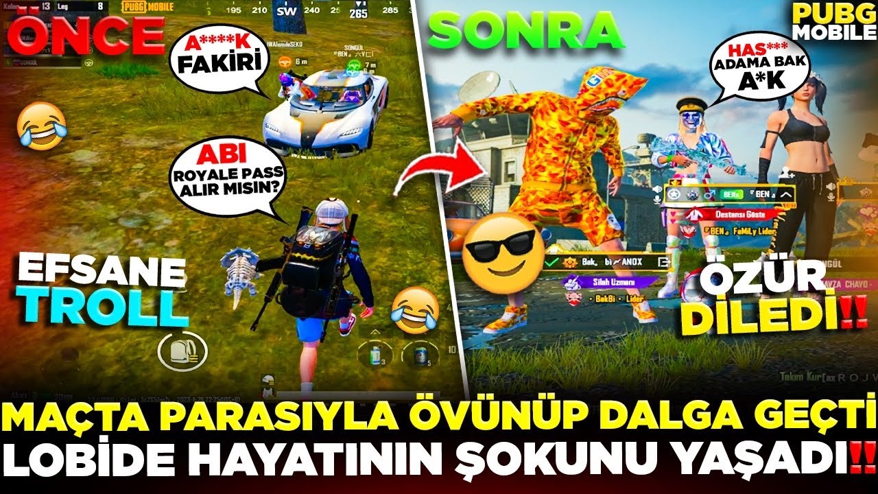 İNSANLARLA DALGA GEÇMEK İÇİN DESTANSI GÖSTERİŞ HESAP SATIN ALAN ADAMA TARİHİ AYAR!!  / PUBG MOBİLE