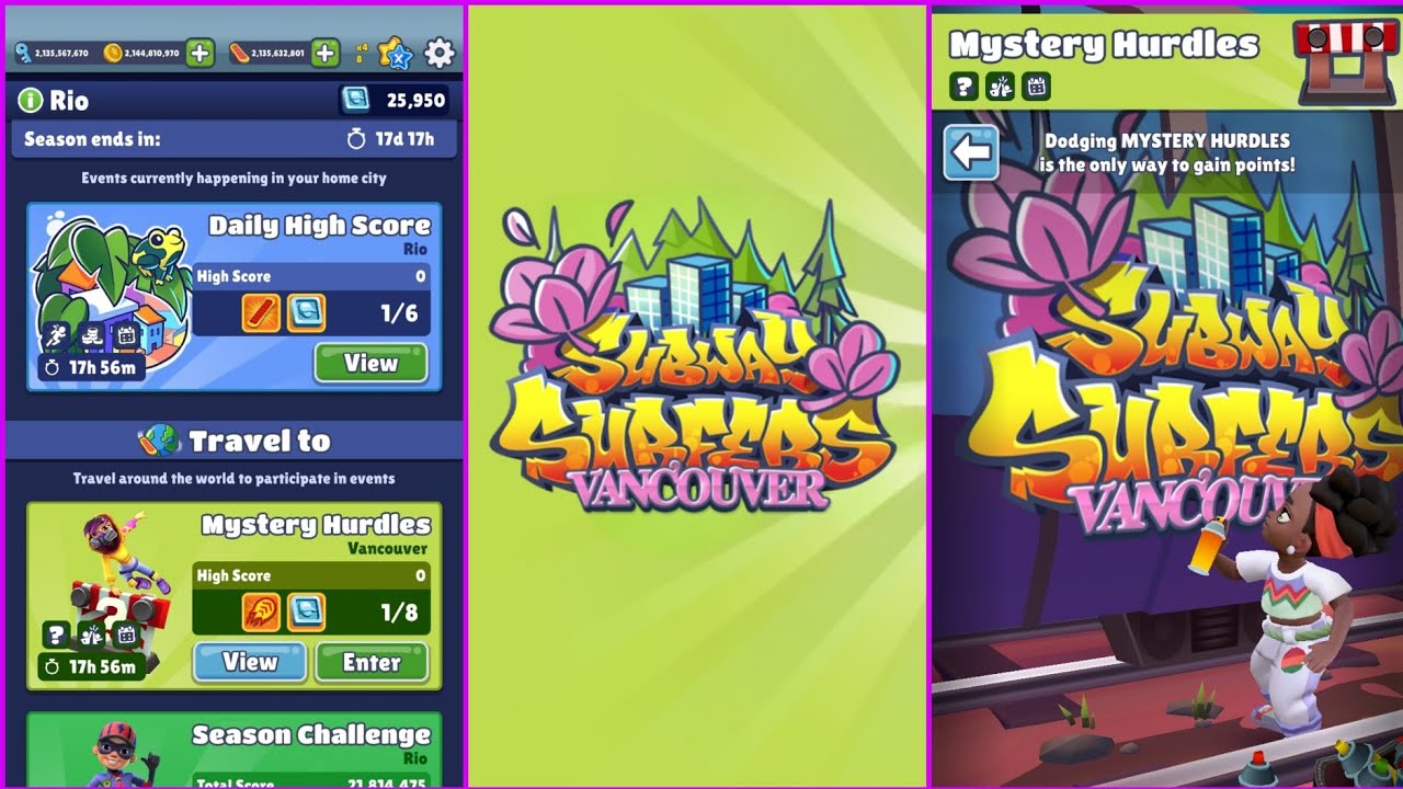 Subway Surfers Rio 2023 : NEW Mystery Hurdles in Vancouver Spring - Tainá