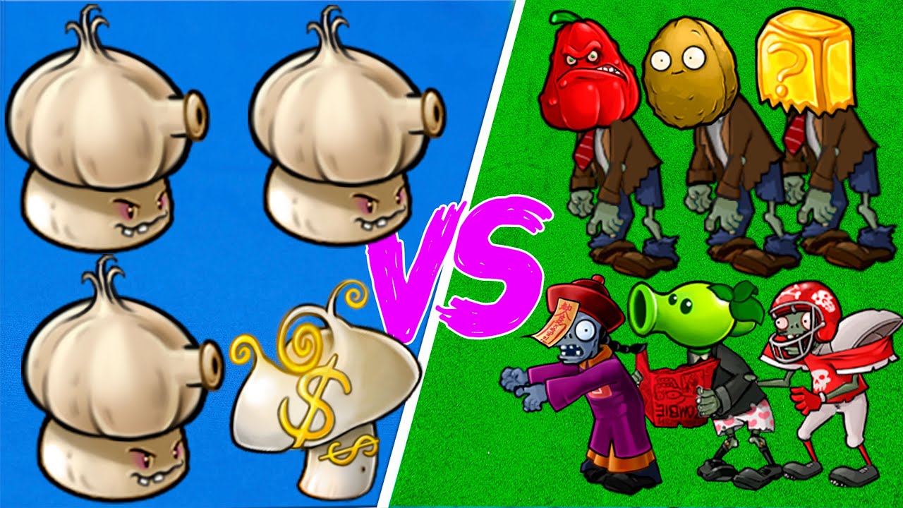 99 Humoseta Ajos + Hongo Codiciosos + Nuez de Ajos Vs 999 Zombis - Gameplay No Comentado