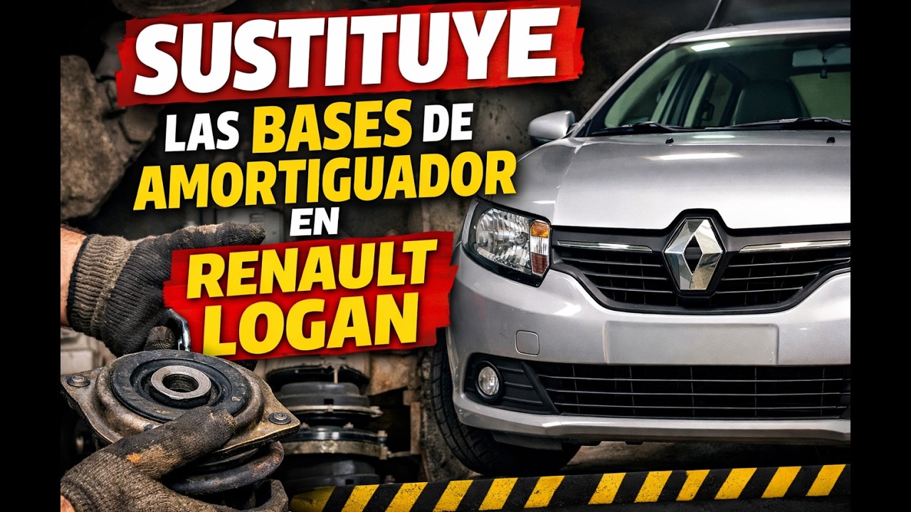 “Cómo CAMBIAR Bases de Amortiguador en Renault Logan 🚗 Paso a Paso Fácil”