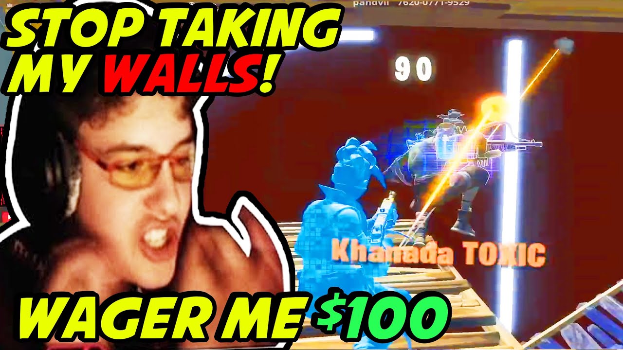 BoxFight Practice Turned to a $100 Wager After Clix Got MAD at Khanada for Taking All His Walls