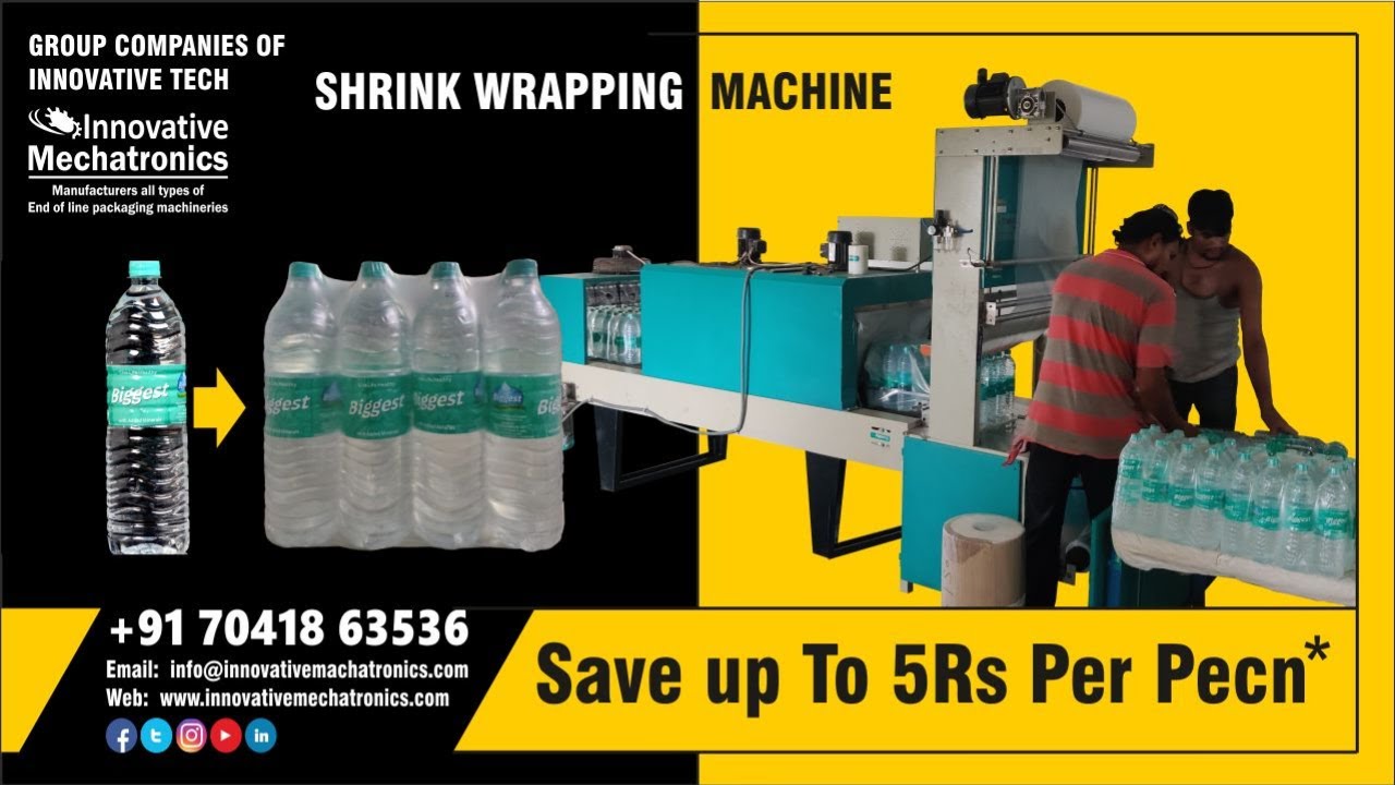 Semi Automatic shrink wrapping machine | shrink wrap water bottles | shrink wrap machine