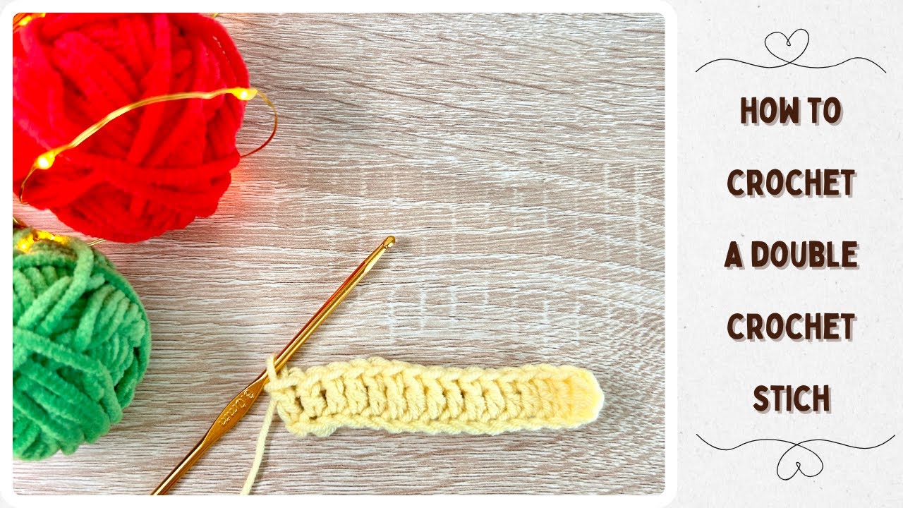 Crochet a double crochet stitch for beginners | Crochet tutorial for beginners