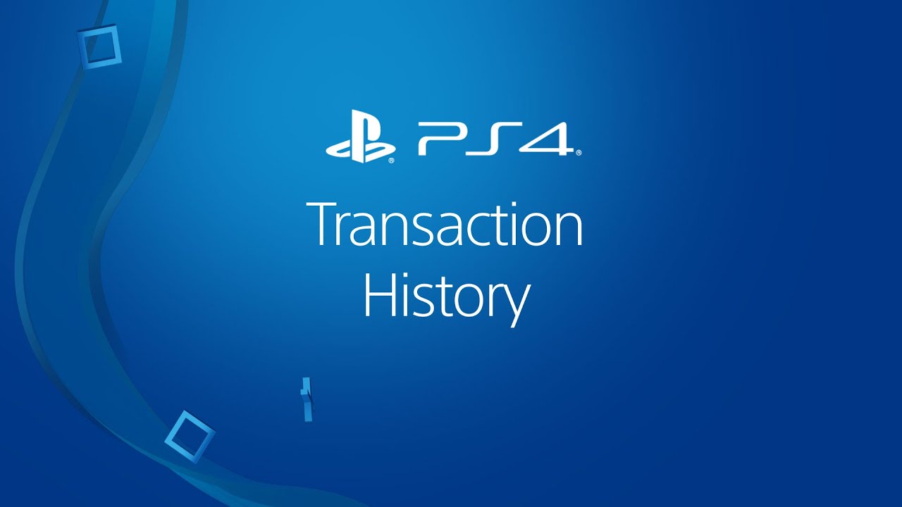Просмотр истории транзакций в системе PS4