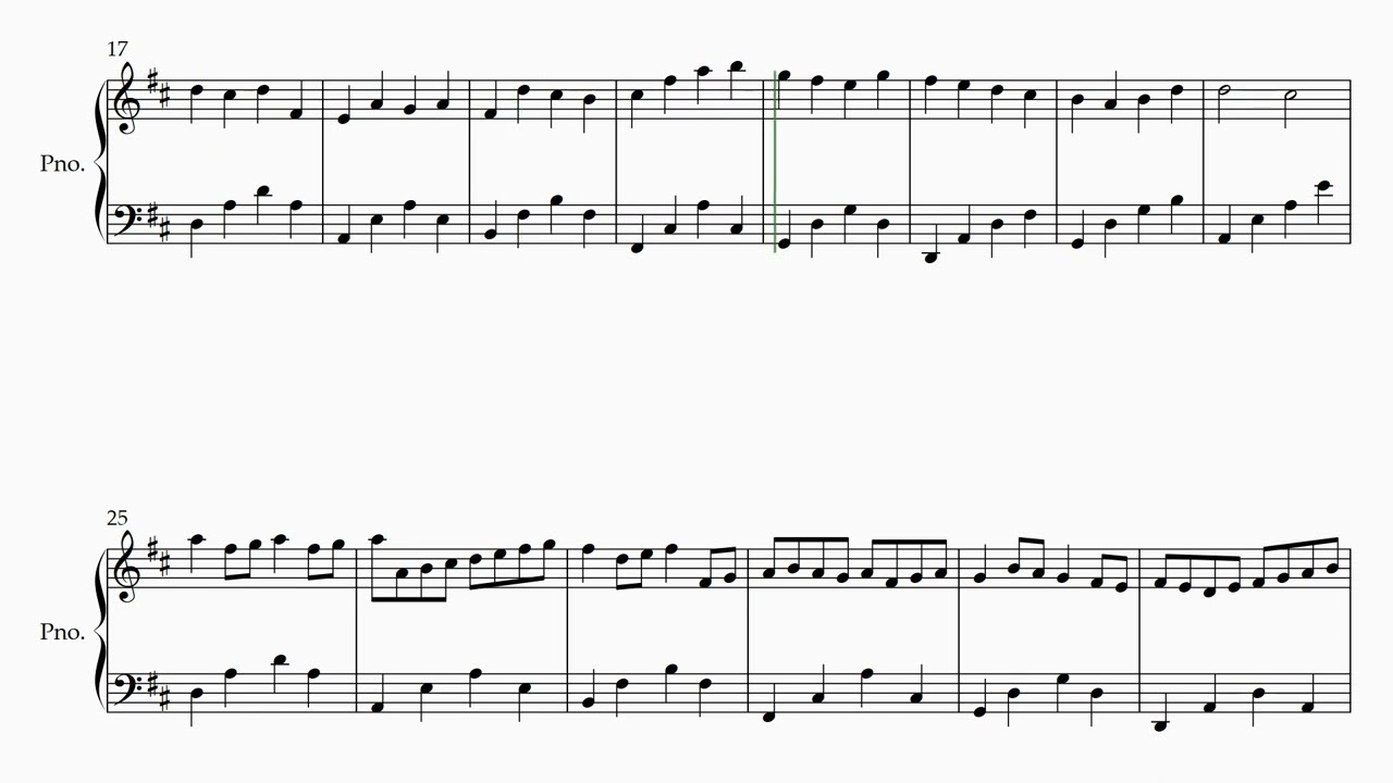 Johann Pachelbel - Canon in D | Piano Sheet Music