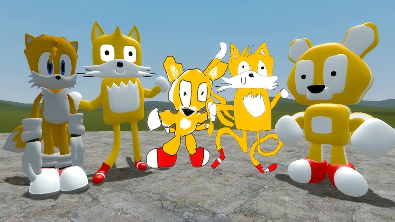 ALL NEW TAILS 3D SANIC CLONES MEMES in Garry's Mod