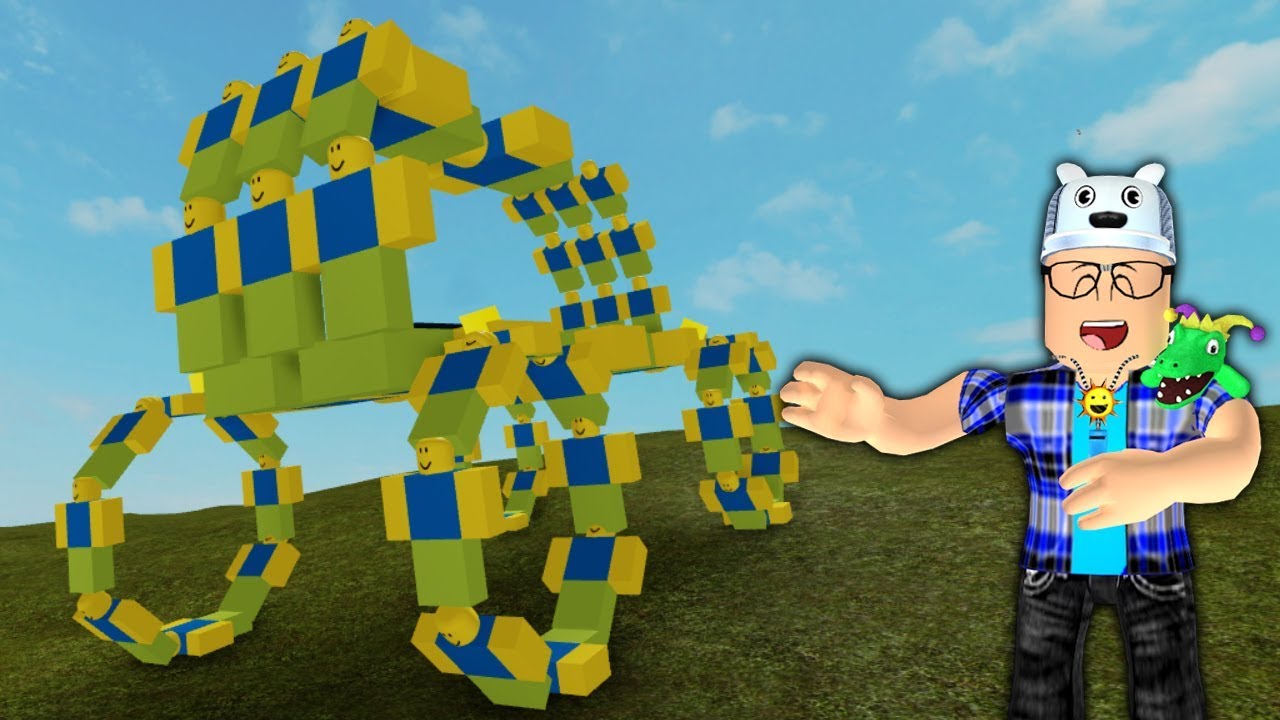 ROBLOX: O VELHOTE CONSTRUIU CARROS MALUCOS COM BONECOS DE BORRACHA! (Noob Car)