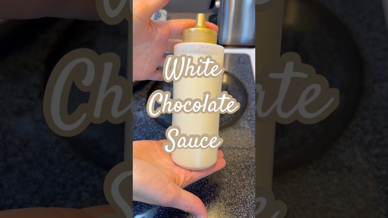 White chocolate sauce 👌🏽 This recipe is simple and delicious! Recipe in the comments!