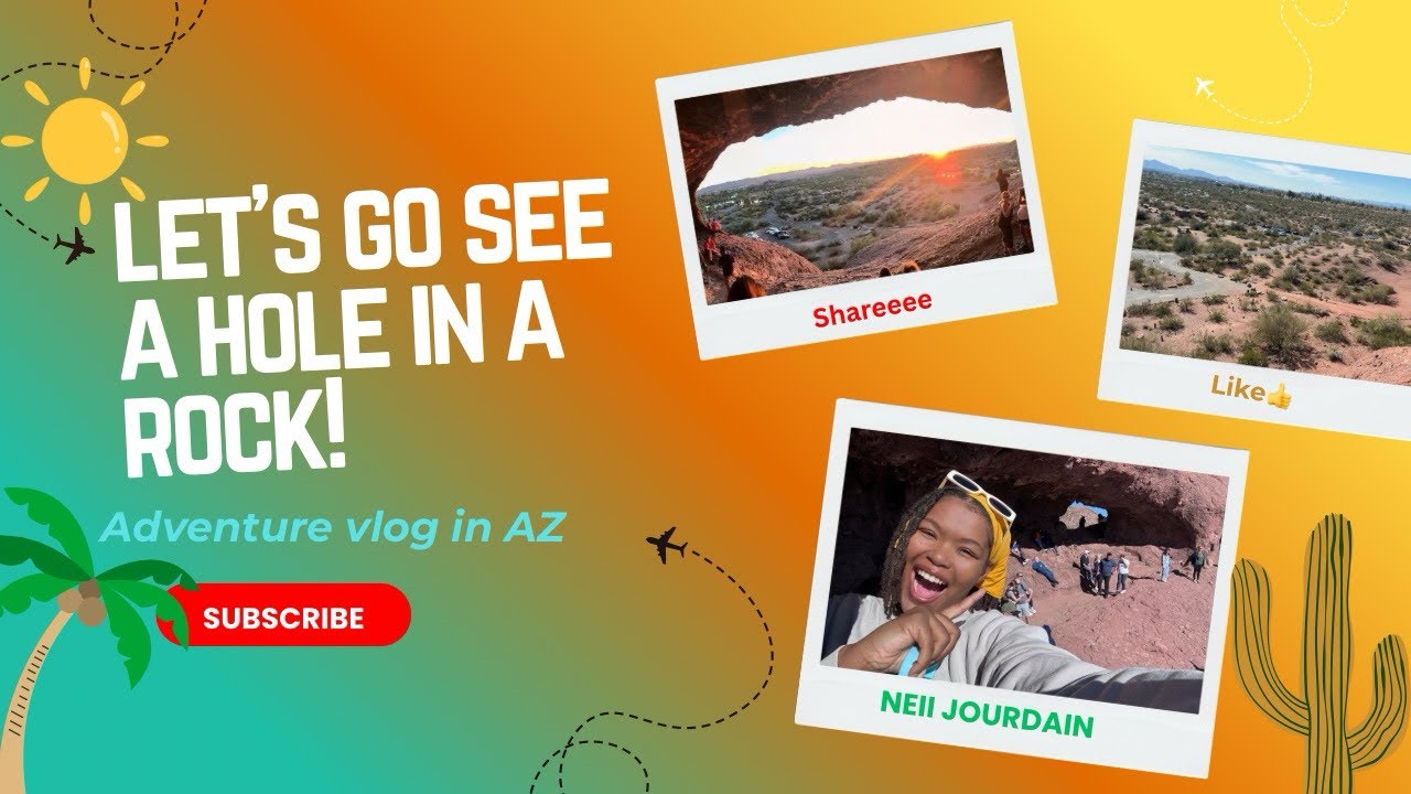 There’s a freaking hole in the rock!  Papago Park Adventure - Mini Vlog In AZ