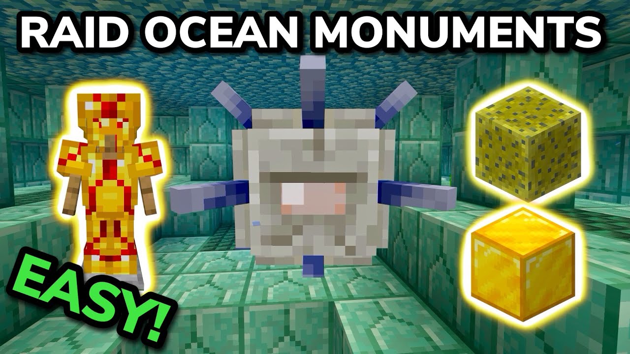 HOW TO EASILY FIND AND RAID OCEAN MONUMENTS in Minecraft 1.21