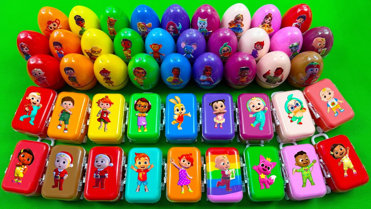 Cocomelon Slime Rainbow🌈 JJ, TomTom, YoYo, Cody Colorful Slime Adventure! Satisfying ASMR Slime💖