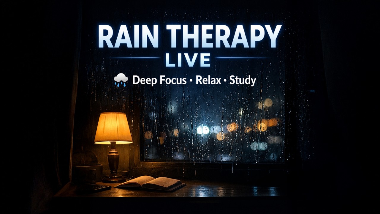 Rain Therapy Live 🌧️ Focus, Relax & Study with Dark Screen | Usta &Ccedil;ırak 24/7 Ambient Stream