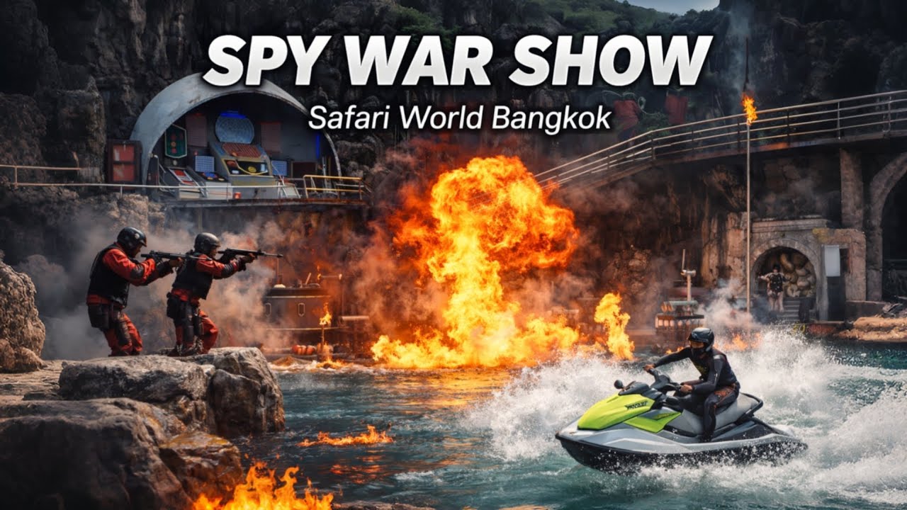 INSANE SPY WAR SHOW at Safari World Bangkok 🔥