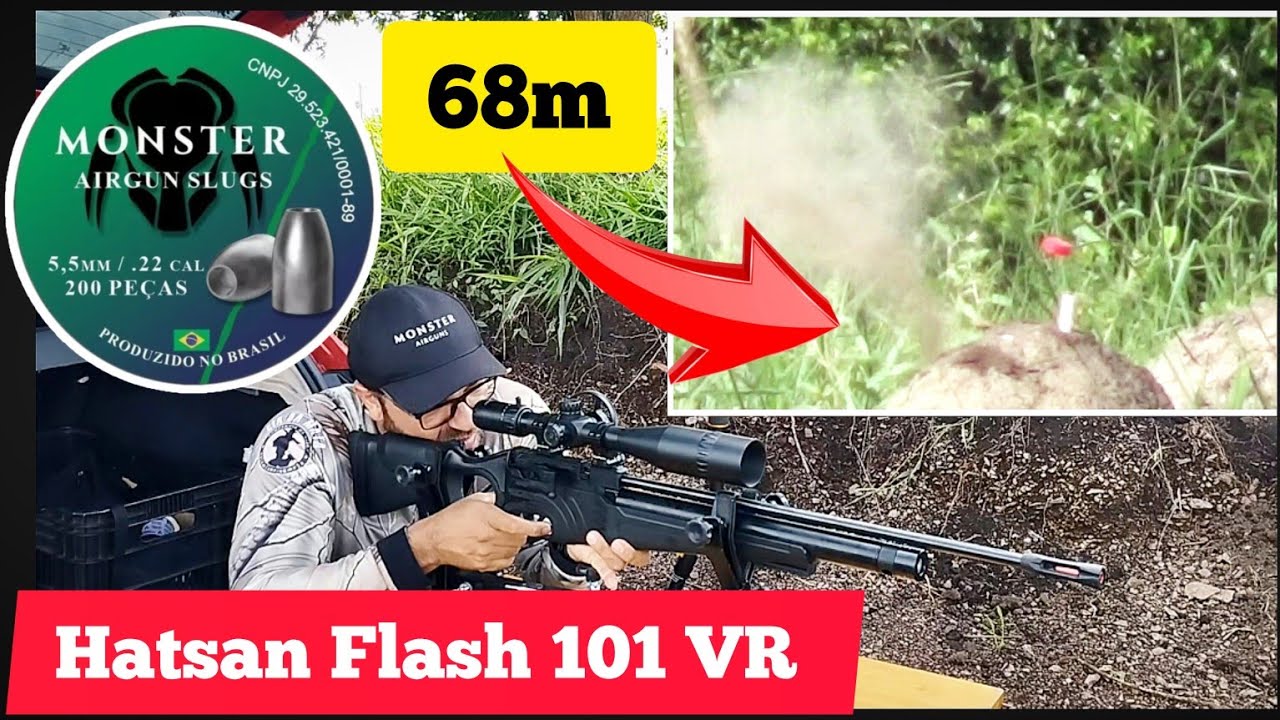 hatsan Flash VR 101 a 68m com Slug MONSTER