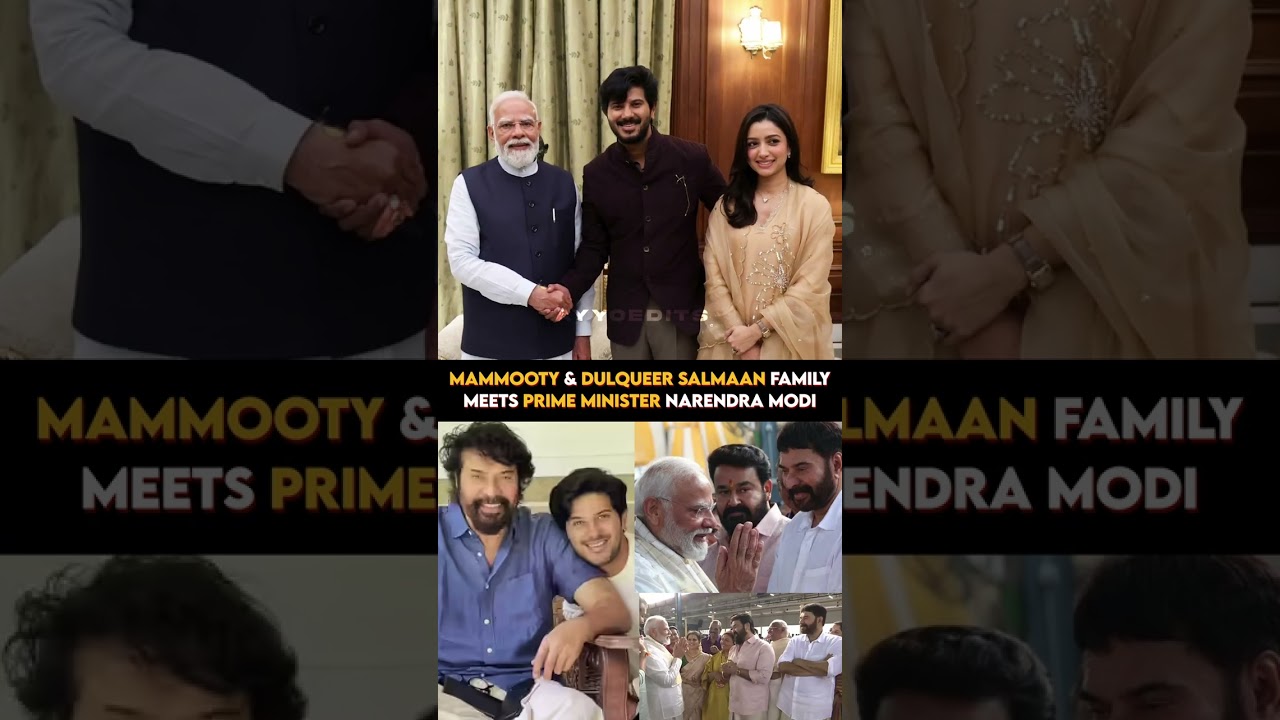 #Mammootty #DulquerSalmaan meet #NarendraModi #Modi #PawanKalyan #BJP #Chiranjeevi #AakasamloOkaTara