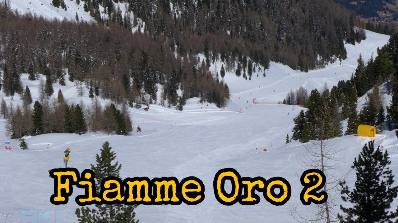 🇮🇹 Pista Fiamme Oro 2 + Canalone Tomba, Alpe Lusia - TN ⚫🔴