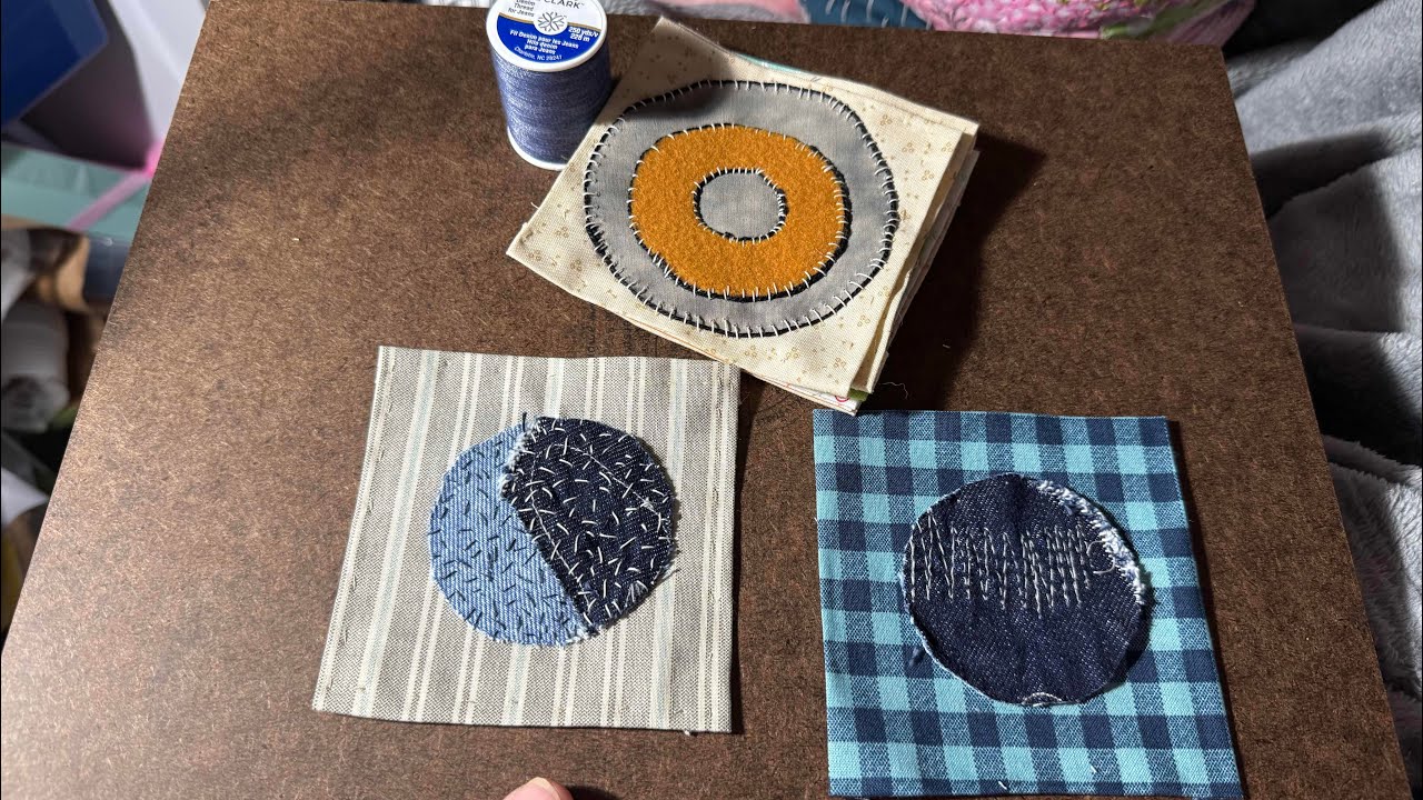 Circle a day project slow stitching 