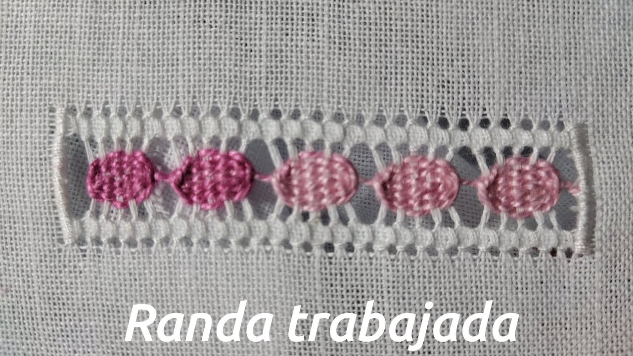 Calando. Randa trabajada o bordada🪡 🧵 #embroidery #crochet #handembroidery 