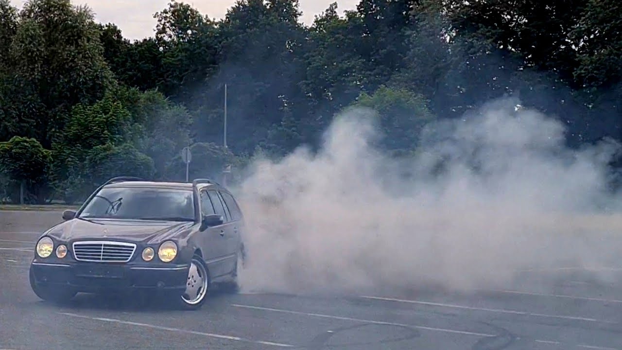 Mercedes w210 e55 AMG *upalanie *acceleration *gościnnie bączki bullitem